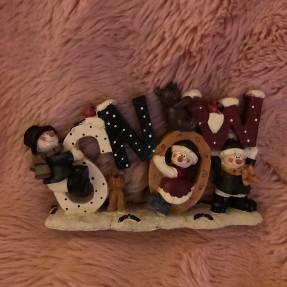 Holiday snowman tabletop small sign - Picture 1 of 2